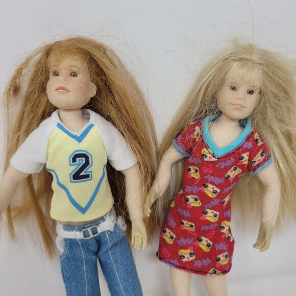 Vintage Only Hearts Club Soft Body Poseable Doll Lot Of 2 9" Blonde Red Head - Picture 2 of 4
